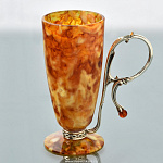 0023525-С-1перс Янтарь Бокал для ПУНША Серебро 875* в ПУ