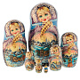 Матрешка "Зимняя тройка" 7 мест, фотография 4. Интернет-магазин ЛАВКА ПОДАРКОВ