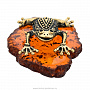 Статуэтка с янтарем "Лягушка ажурная", фотография 2. Интернет-магазин ЛАВКА ПОДАРКОВ