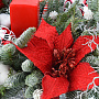 Новогодняя композиция из натуральной хвои "Красно-белая", фотография 3. Интернет-магазин ЛАВКА ПОДАРКОВ
