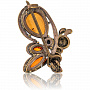 Брошь с янтарной вставкой "Пчелка Майя", фотография 1. Интернет-магазин ЛАВКА ПОДАРКОВ