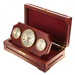 /ШМП-4 МЕТЕОСТАНЦИЯ настольная "ШКАТУЛКА ГЕРБ" с метеоприборами ШМП-4PB 