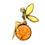 0045396/1786.4 Брошь Фея на шаре (комбинированный)