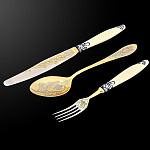 0028749 Златоуст НАБОР СТОЛОВЫХ ПРЕДМЕТОВ "Эгоист"на 1 персону 3шт П/У