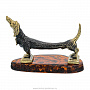 Статуэтка с янтарем "Собака такса", фотография 1. Интернет-магазин ЛАВКА ПОДАРКОВ