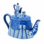 Чайник коллекционный "Стол". Гжель, фотография 2. Интернет-магазин ЛАВКА ПОДАРКОВ