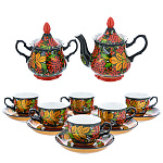 0072715 СЕРВИЗ  на 6 перс. Хохломской" РЯБИНА" 14пр