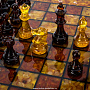 Шахматы янтарные "Камелот" 32х32 см, фотография 4. Интернет-магазин ЛАВКА ПОДАРКОВ