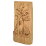 Деревянное резное панно "Лягушка и ежик" 25х15 см, фотография 2. Интернет-магазин ЛАВКА ПОДАРКОВ