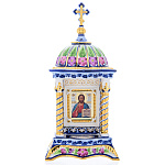 0062408/вс Гжель КИОТ настольный "Господь Вседержитель" 16*34см