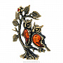 Статуэтка с янтарем "Совушки подружки на дереве", фотография 2. Интернет-магазин ЛАВКА ПОДАРКОВ