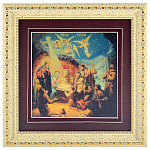 0048100/31*30-крас КАРТИНА сус.золото"Рождество Христово5"(золото ж/б)паспарту двойное