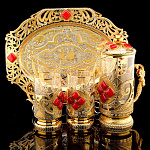 /родонит Златоуст ЧАЙНЫЙ НАБОР С ФРЕНЧ-ПРЕССОМ на 2 персоны 