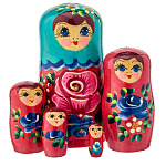 Матрешка "Розочка" 5 мест