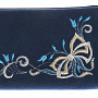 Очечник бархатный "Подарок". Темно-синий с вышивкой, фотография 3. Интернет-магазин ЛАВКА ПОДАРКОВ