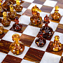 Шахматы из камня с янтарными фигурами "Европейские", фотография 5. Интернет-магазин ЛАВКА ПОДАРКОВ