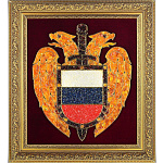 Панно янтарное "Герб ФСО" 46 х 52 см