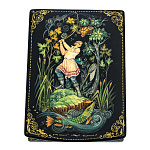 0072316 Лаковая миниатюра Шкатулка "НА СПИНИНГ" 13*9 12,2