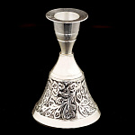 0034197 ПОДСВЕЧНИК-КОЛОКОЛЬЧИК белый металл дл. 9,5см
