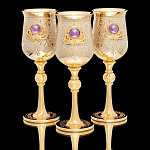 0020606 Златоуст НАБОР РЮМОК (с филигранью), позолота, в П/У