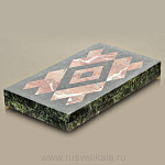 0010211 Нат.камень НАРДЫ "Ромб" (змеевик, офиокальцит)(3328)