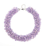 Колье из бисера и натурального камня "Мех"