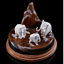 Скульптура из кости "Семья мамонтов", фотография 3. Интернет-магазин ЛАВКА ПОДАРКОВ