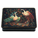 0036272 Лаковая миниатюра Шкатулка "ЖАР-ПТИЦЫ" 15*10см 61