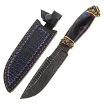 0080509 Оружие сувенирное Нож "Восток" дамаск в шкатулке