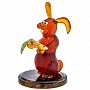 Статуэтка из янтаря "Кролик с морковкой", фотография 4. Интернет-магазин ЛАВКА ПОДАРКОВ
