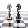 Шахматы с металлическими фигурами 48х48 см, фотография 3. Интернет-магазин ЛАВКА ПОДАРКОВ