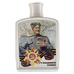 0023244 Гжель Сувенир ШТОФ плоский с изображением  ок. 500ml