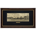 /21*40см Офорт черно-белый " Панорама Санкт-Петербурга. Вид с Невы"