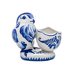 0063391 Гжель ПОДСТАВКА ПОД ЯЙЦО "ЦЫПЛЕНОК" кобальт 