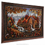 Картина янтарная "Осень. Водяная мельница" 48х68 см, фотография 7. Интернет-магазин ЛАВКА ПОДАРКОВ