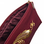 Косметичка "Золото осени". Бордовая с золотой вышивкой, фотография 3. Интернет-магазин ЛАВКА ПОДАРКОВ
