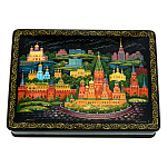 0076763 Лаковая миниатюра Шкатулка "Москва" в подарочном футляре 18*13 см 6.278