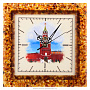 Часы настенные из янтаря "Кремль", фотография 1. Интернет-магазин ЛАВКА ПОДАРКОВ