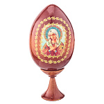Деревянное пасхальное яйцо на подставке "Умиление"