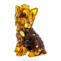 Статуэтка из янтаря "Собака Йоркширский терьер", фотография 1. Интернет-магазин ЛАВКА ПОДАРКОВ