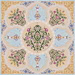  Сувенирный платок САДЫ ВОСТОКА 90*90см состав:шелк30% вискоза70% МД НиныРучкиной