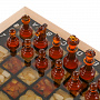 Шахматы с инкрустацией и фигурами из янтаря 34х34 см, фотография 3. Интернет-магазин ЛАВКА ПОДАРКОВ