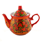 0080295 ХОХЛОМА чайник "Ягодки" черный.фон  0,65л