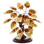 300010-НП-21лист 22см 7веток ДЕРЕВО ДЕНЕЖНОЕ ЯНТАРНОЕ  СУПЕР ЦЕНА!