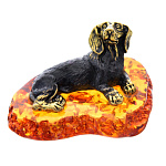 0047480/1025 Сувенир Собака Такса лежащая Сувенир (коньячный)