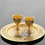 0017451 Златоуст Набор"День и ночь" Блюдо+2 чернение серебра, Золото, Бронза в П/У (654)