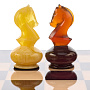 Шахматный ларец с янтарными фигурами 48х48 см, фотография 6. Интернет-магазин ЛАВКА ПОДАРКОВ