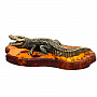 Статуэтка с янтарем "Крокодил Саванна", фотография 2. Интернет-магазин ЛАВКА ПОДАРКОВ