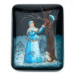  Художественная роспись Шкатулка "Снегурочка"  12*9*5см/65