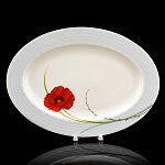 Блюдо овальное "Маки". Форма Премиум. ИФЗ